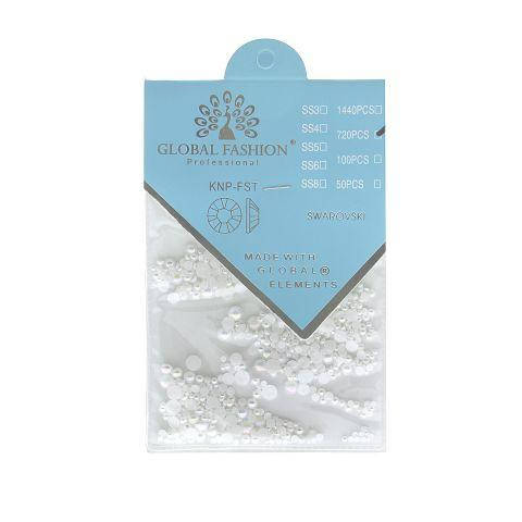 

Камни жемчуг Svarovski 720 шт., Ss mix - белые