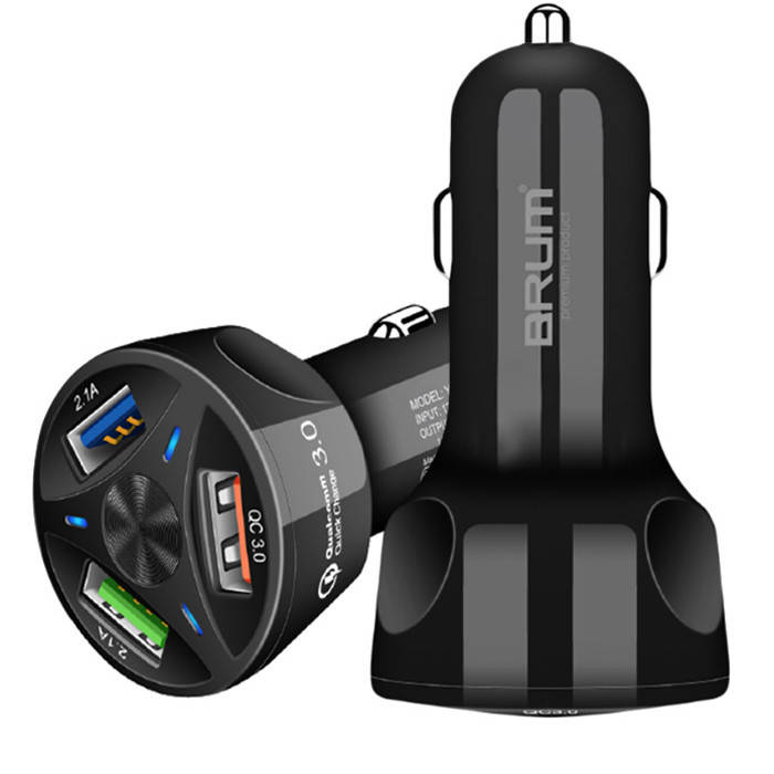 

Автомобильное зарядное устройство Brum AQ002 Quick Charge 3.0 3,1A+2,4A 3*USB 35W