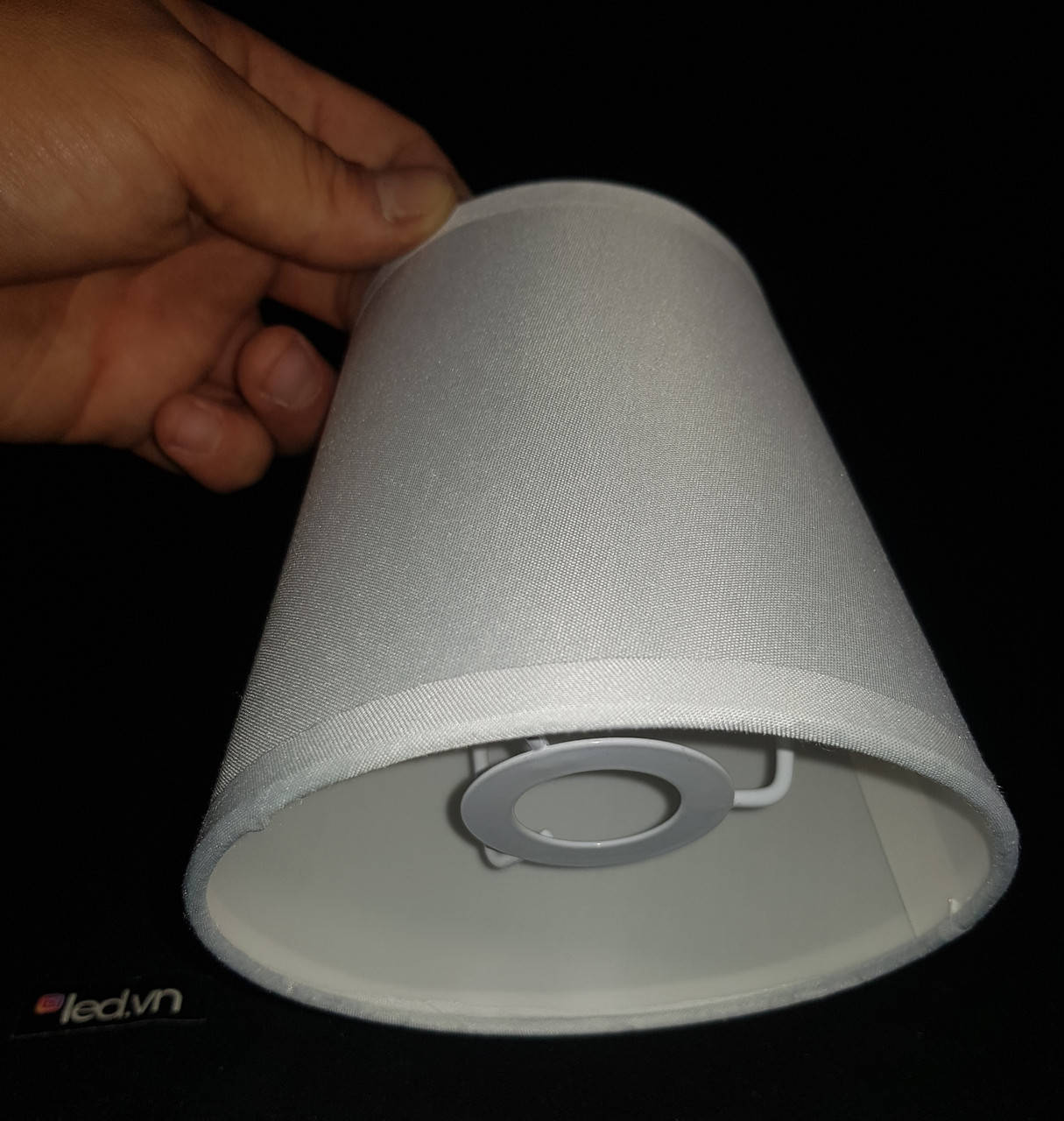 

Классический тканевый абажур белый Е14