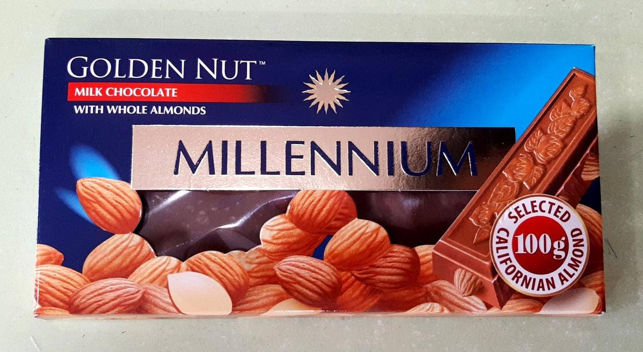 

Шоколад Millennium молочный с миндалем 100 г