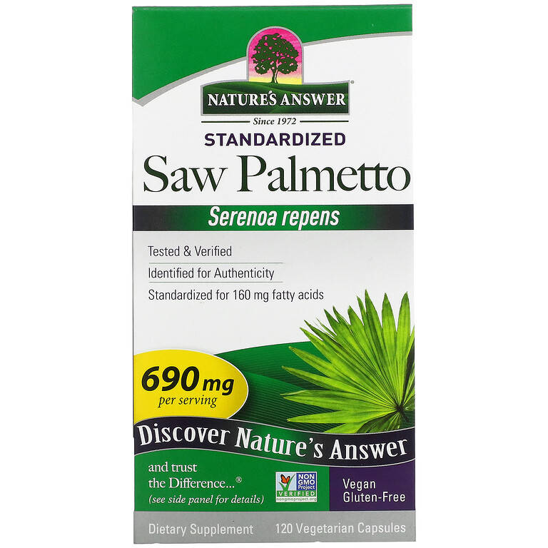 

Сереноя Nature's Answer "Saw Palmetto" для мужского здоровья, 690 мг (120 капсул)