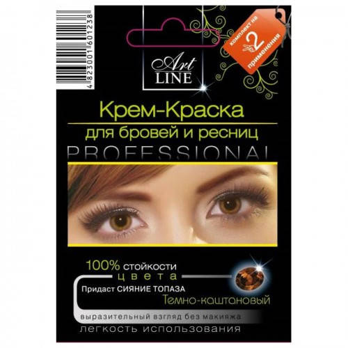 

Крем-краска для бровей и ресниц Art Line Темно-каштановый топаз