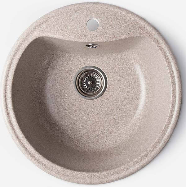 

Гранитная мойка 500 (50) Akvatika, Белый