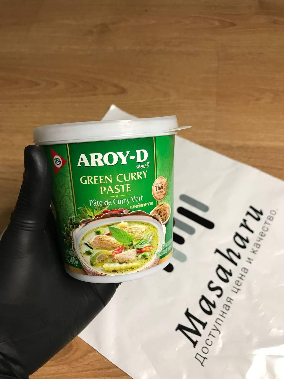 

Карри паста зеленая, Green Curry Paste TM AROY-D (original) 400гр