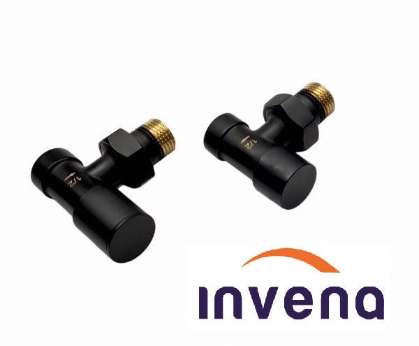 

Комплект радиаторных кранов 1/2" черные INVENA (Польша)