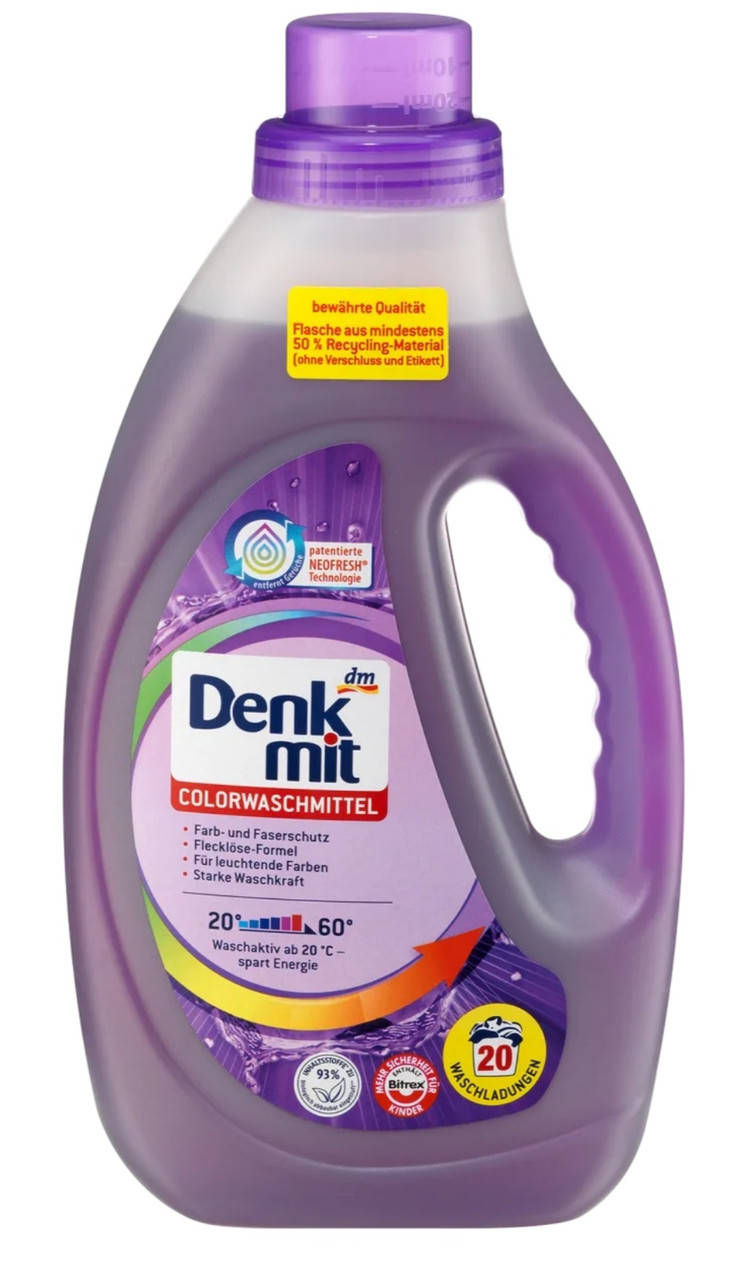

Гель для прання кольорової білизни DenkMit Colorwaschmittel 1,1 л