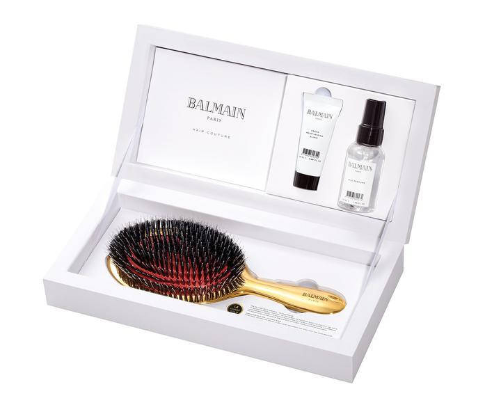 

Золотая СПА расческа с щетиной кабана - Golden Spa Brush 14K Balmain, Золотистый