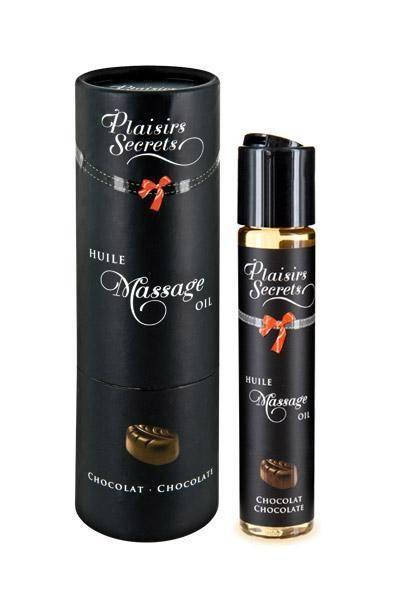 

Массажное масло Plaisirs Secrets Chocolate (59 мл) с афродизиаками, съедобное, подарочная упаковка