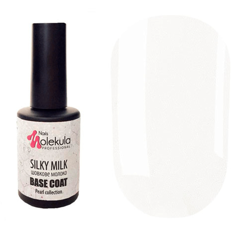 

Molekula Base Silky Milk - камуфлирующая база (молочный, микроблеск), 12 мл