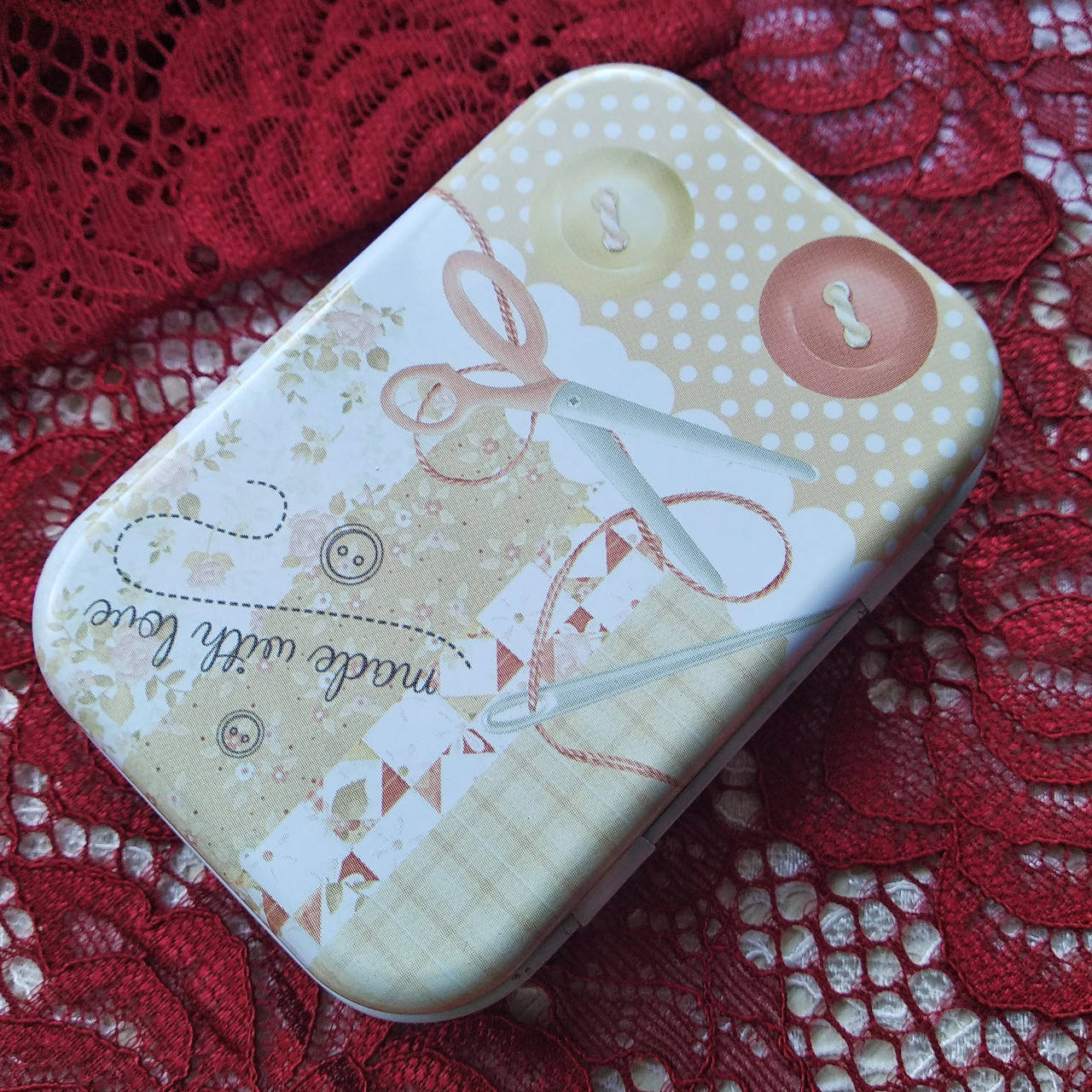 

Коробка металлическая прямоугольная "Sewing", Разные цвета