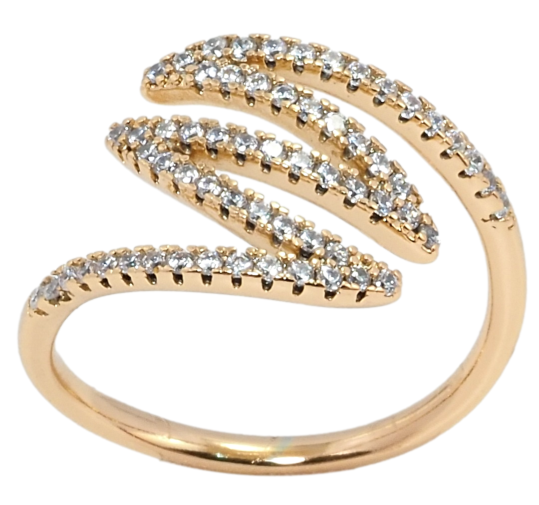 

Кольцо Xuping Позолота 18K "Ломаная дорожка циркония" р.16,16.5,17.5,18.5,19,19.5