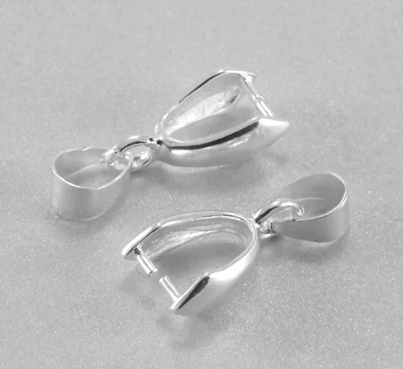 

Бейл держатель зажим для кулона 13х3х3,5 мм Серебро, Серебристый