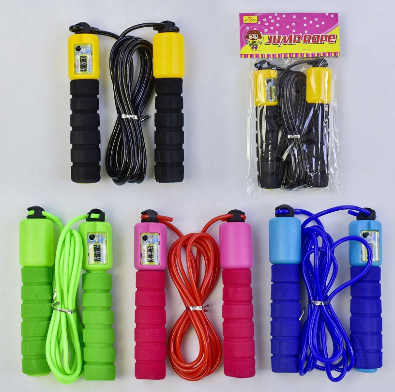 

Детская скакалка с мягкими ручками и счётчиком прыжков C 34203