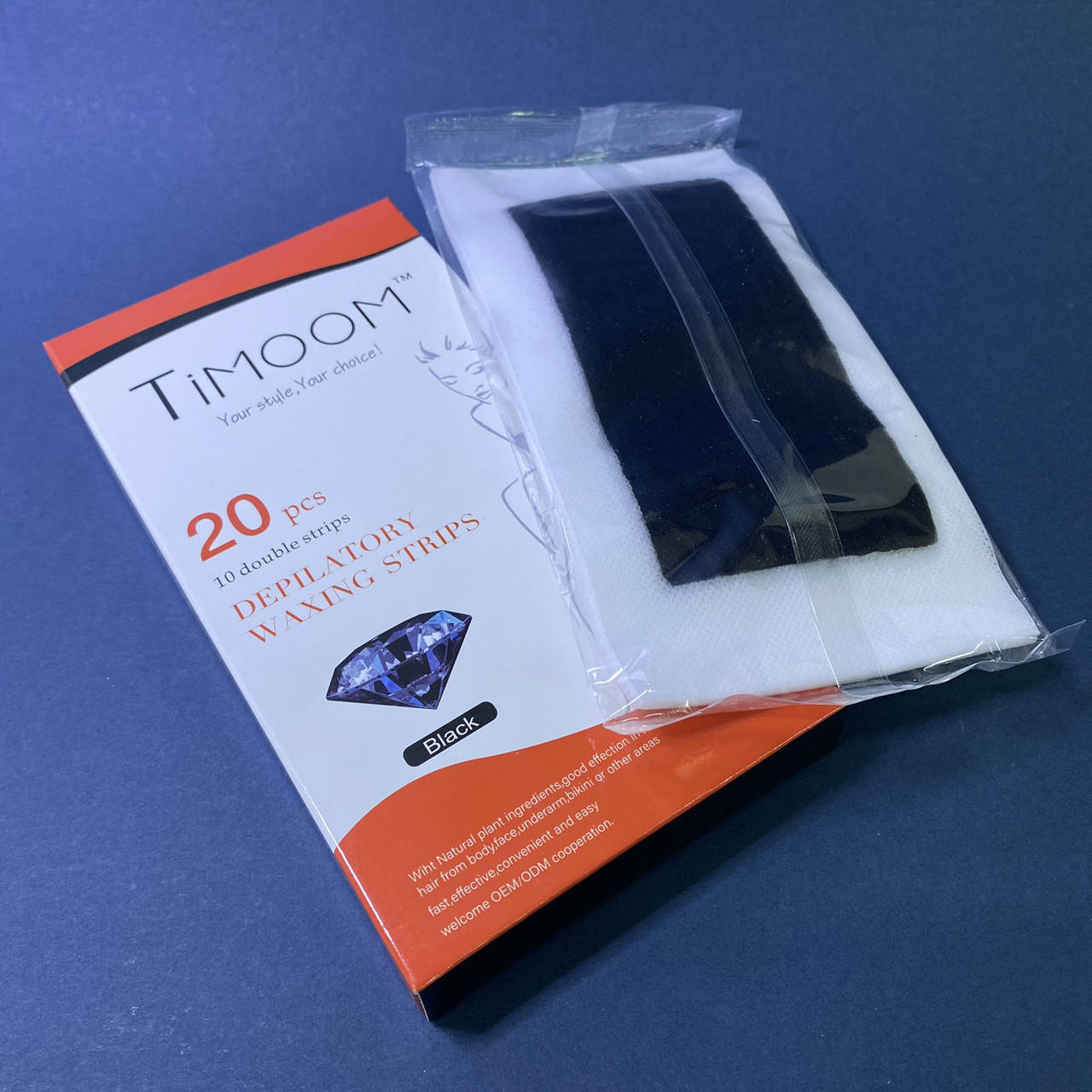 

Восковые полоски для депиляции Timoom Черный 20 шт