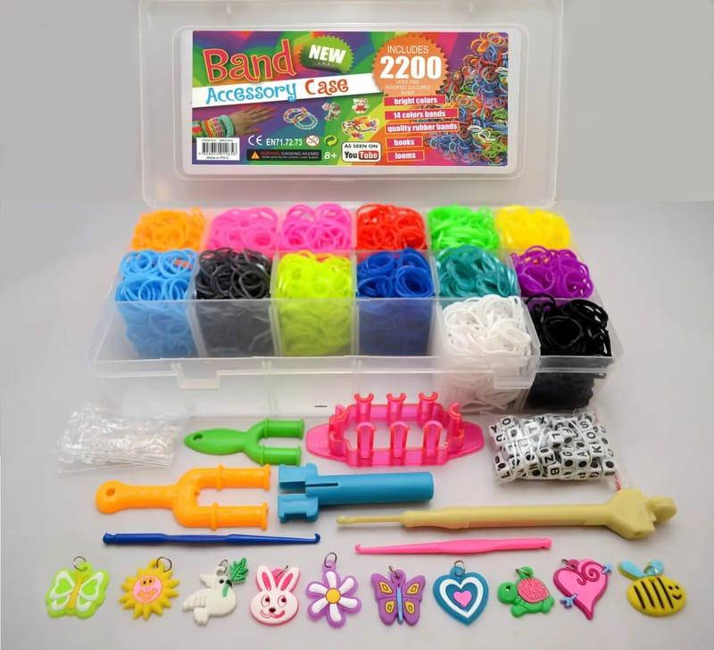

Набор для плетения резинками Rainbow Loom Bands 2000шт. + мини-станок +аксессуары 2200
