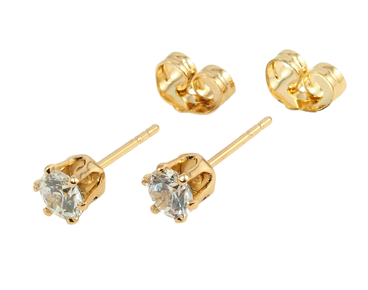 

Серьги Xuping Позолота 18K гвоздики (пусеты) "Кристаллы в 6-ти крапановой оправе" ø 5мм