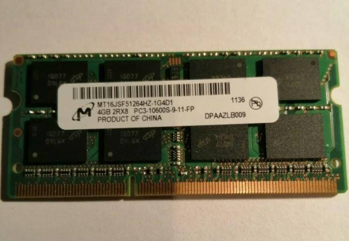 

Для ноутбука 4GB DDR3 1333MHz Micron PC3 10600S 2Rx8 RAM Оперативная память
