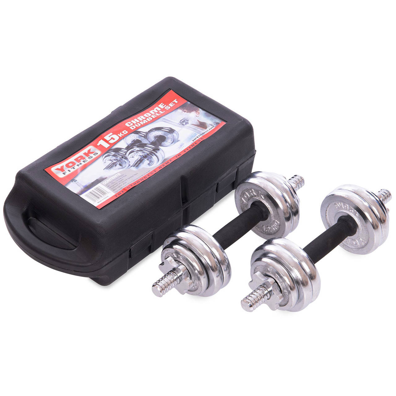 

Гантели разборные в пластиковом кейсе YORK ( 2шт по7,5кг)