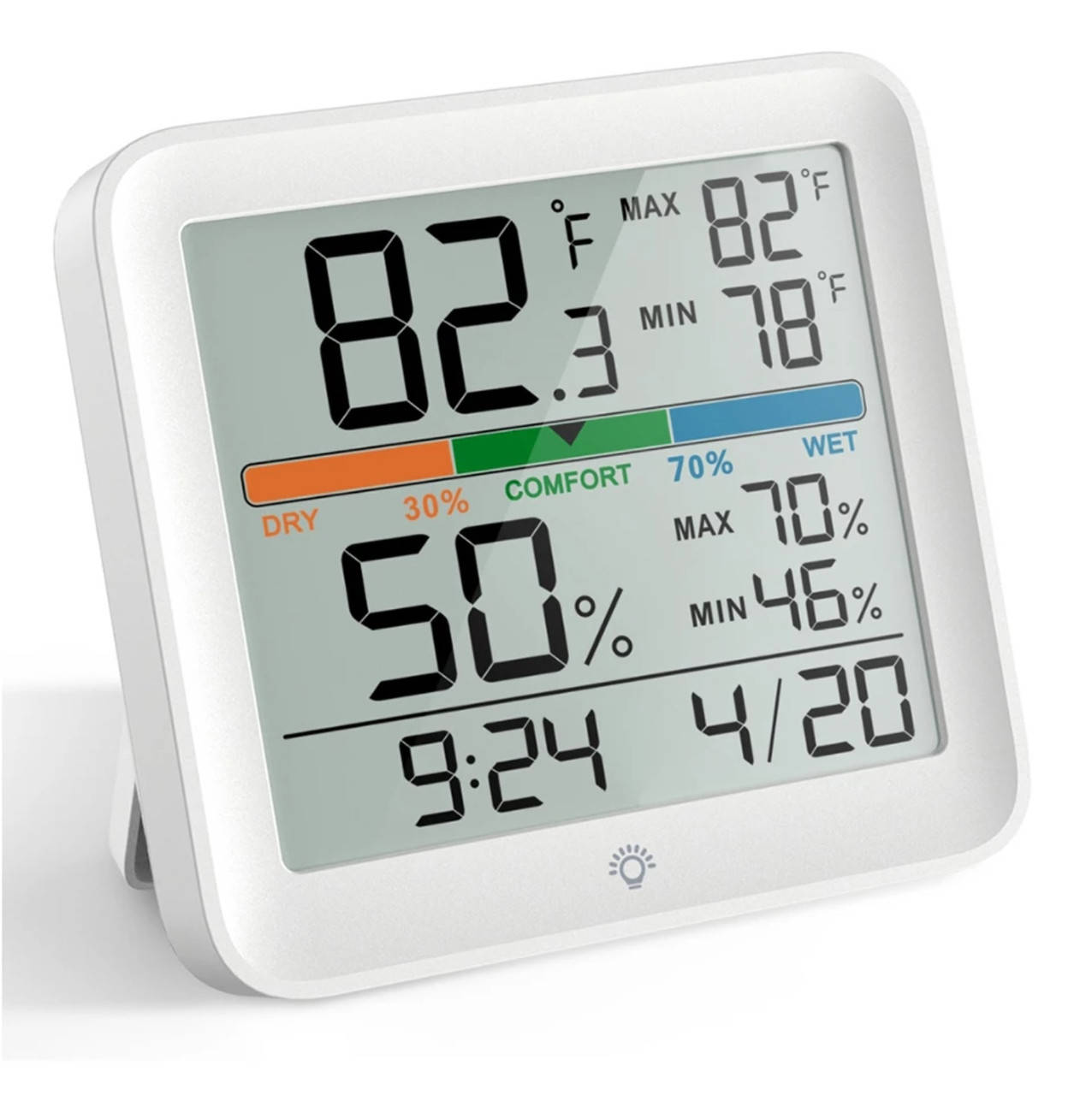 

Часы гигрометр термометр Miiiw Temperature Humidity Clock с подсветкой