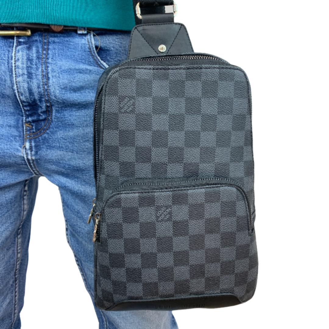 

Мужская сумка Louis Vuitton, Серая, PU кожа, Черный