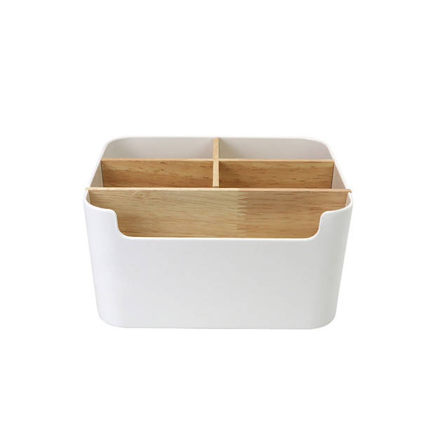 

Органайзер для дрібниць FH-02 WHITE/WOOD пластиковий з деревом білий
