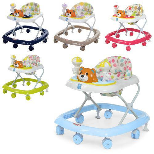 

Детсике ходунки Bambi M 3656-S силиконовые колеса, мишки