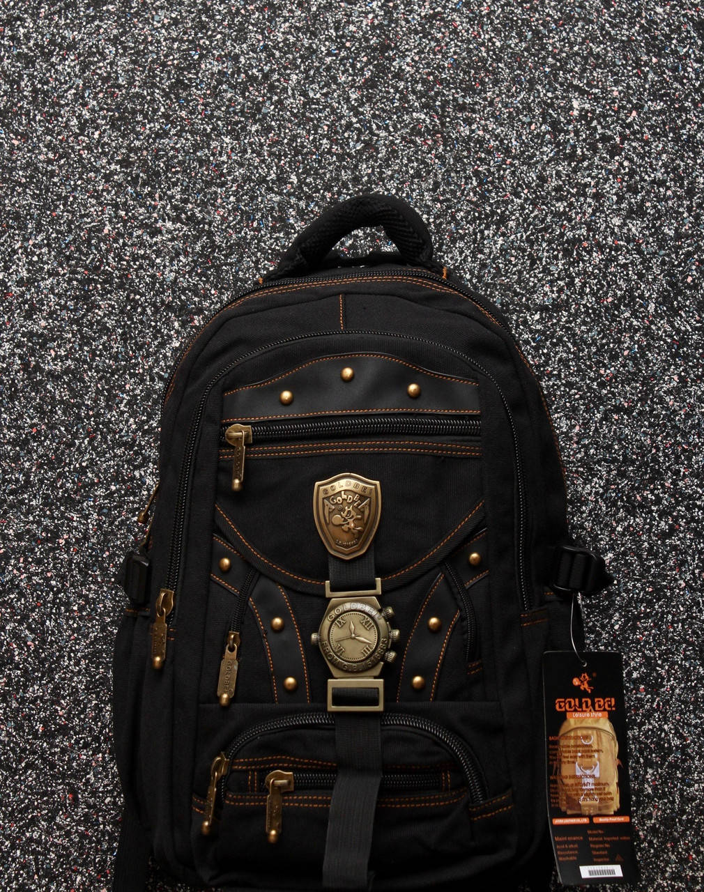 

Мужской брезентовый городской повседневный рюкзак Gold Be / GoldBe, Черный