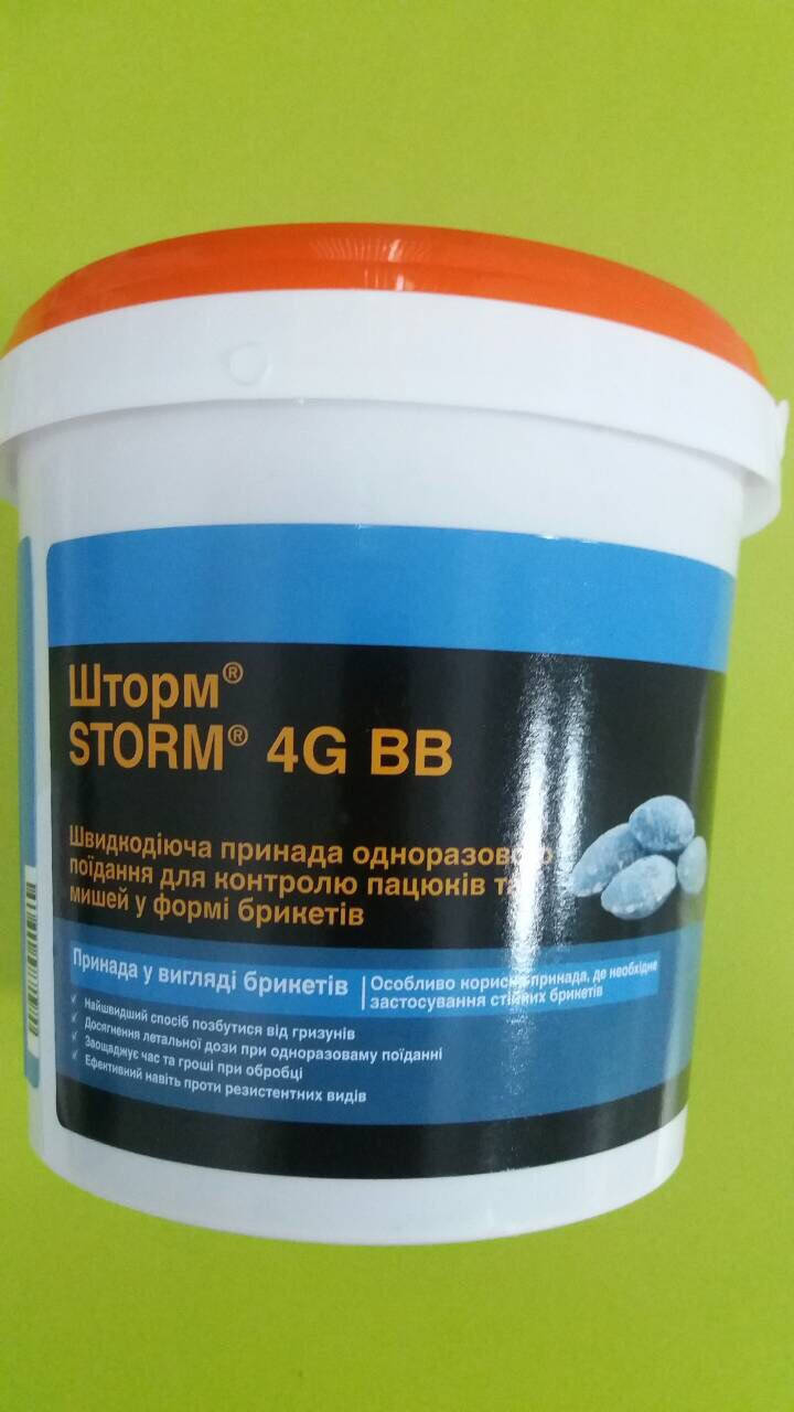 

Яд от крыс и домовых мышей ШТОРМ,1 кг