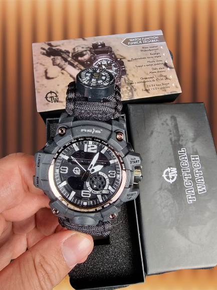 

Тактические часы Tactical Watch, противо-ударные , водостойкие , с компасом, секундомером
