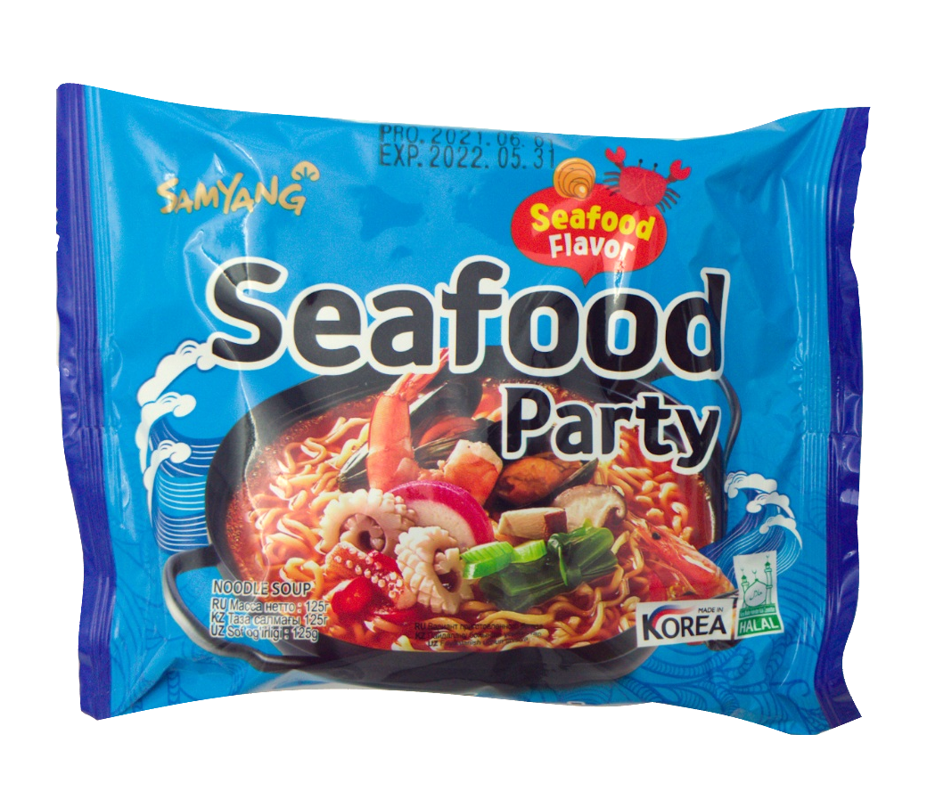 

Лапша быстрого приготовления с морепродуктами (Seafood Party) SamYang 125 г