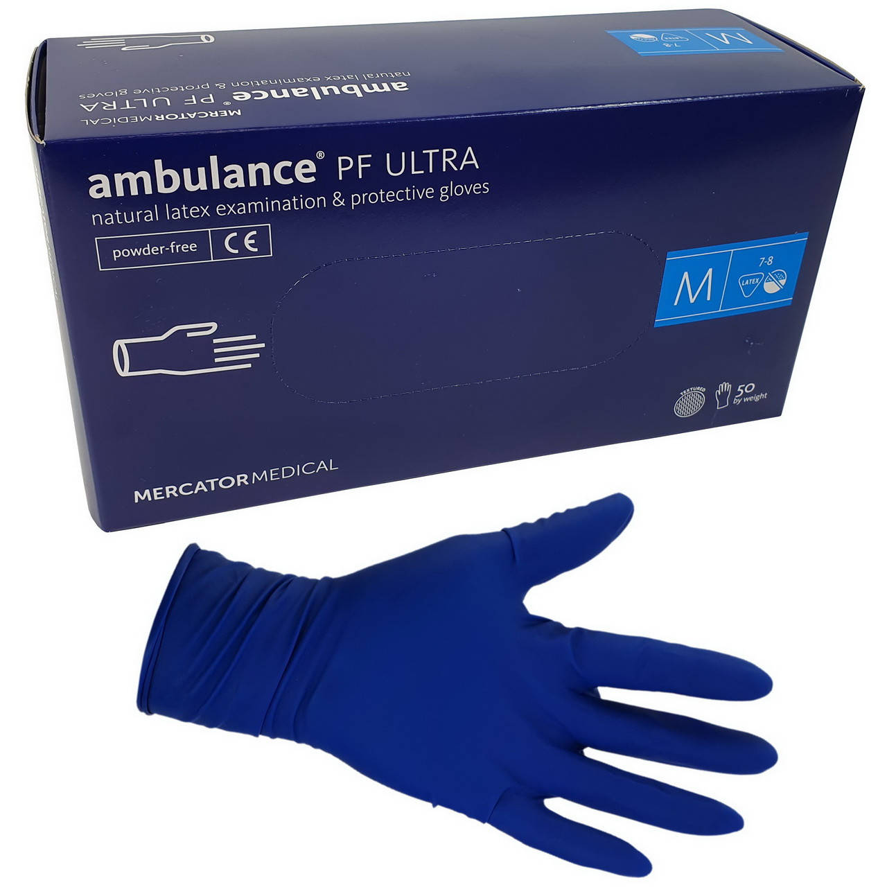 

Перчатки латексные ambulance, 50шт, размер, Синий