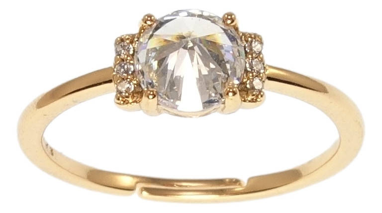 

Кольцо Xuping Позолота 18K "Конусный кристалл" р.16-17,17-18