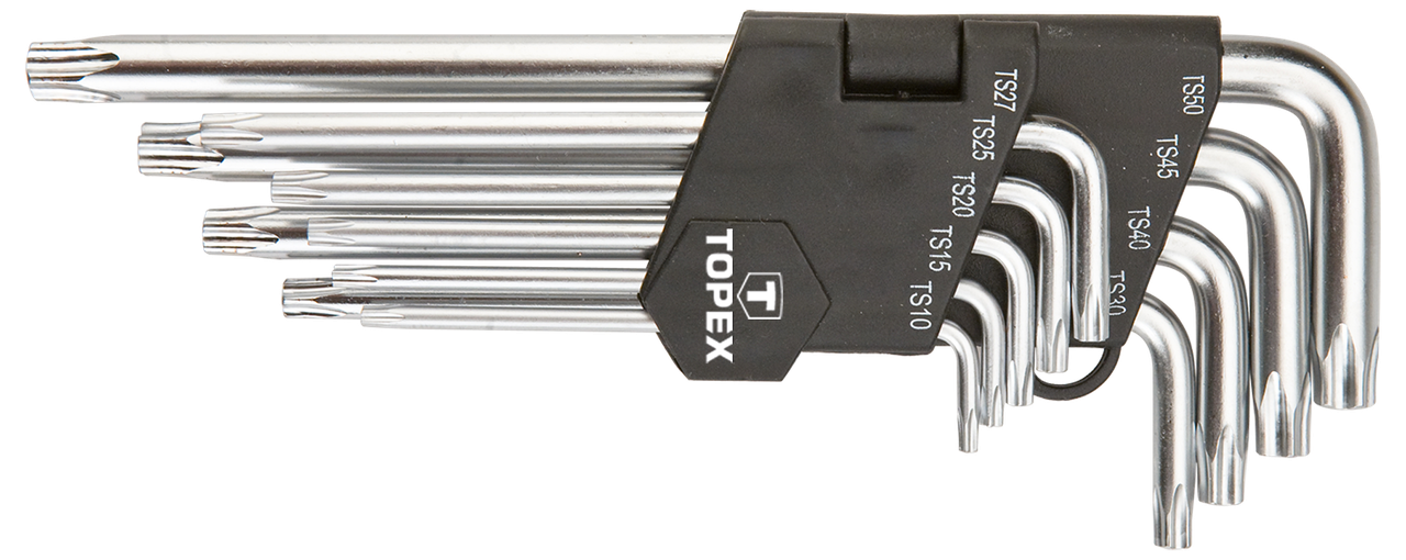 

Ключи TOPEX Torx (звездочки), TS10-50, набор 9 шт.
