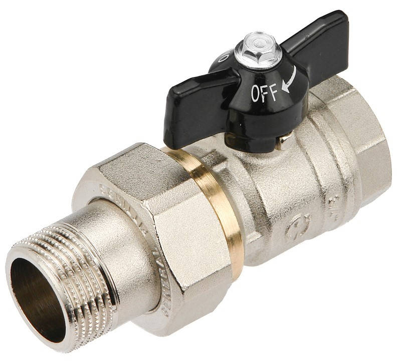 

Кран с американкой шаровой General Fittings 1' Standart, бабочка