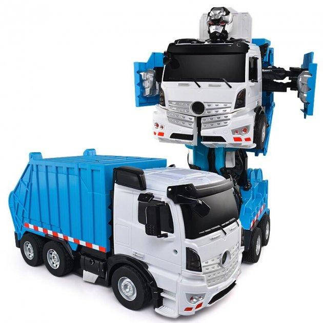 

Машина-трансформер на радиоуправлении "Мусоровоз" (аккумулятор 3.7V, световые и звуковые эффекты) ТТ 676