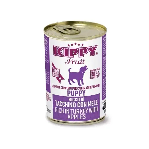 

Консервы Kippy Fruit Turkey With Apples Puppy для щенков, паштет с индейкой и яблоками, 400 г