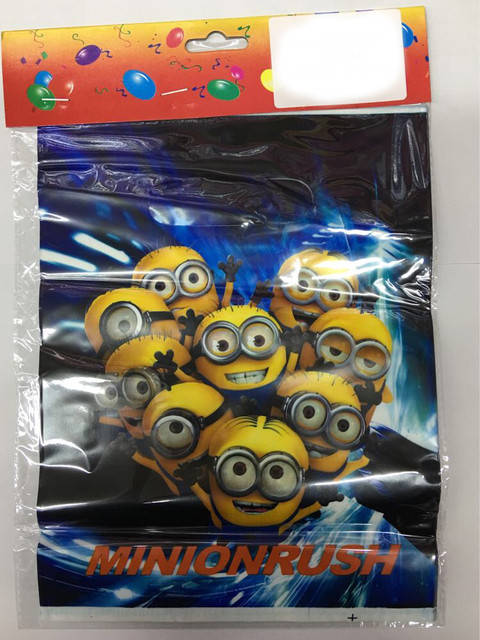 

Пакеты подарочные, сумочки полиэтиленовые детские для подарков "Миньоны", 10 штук