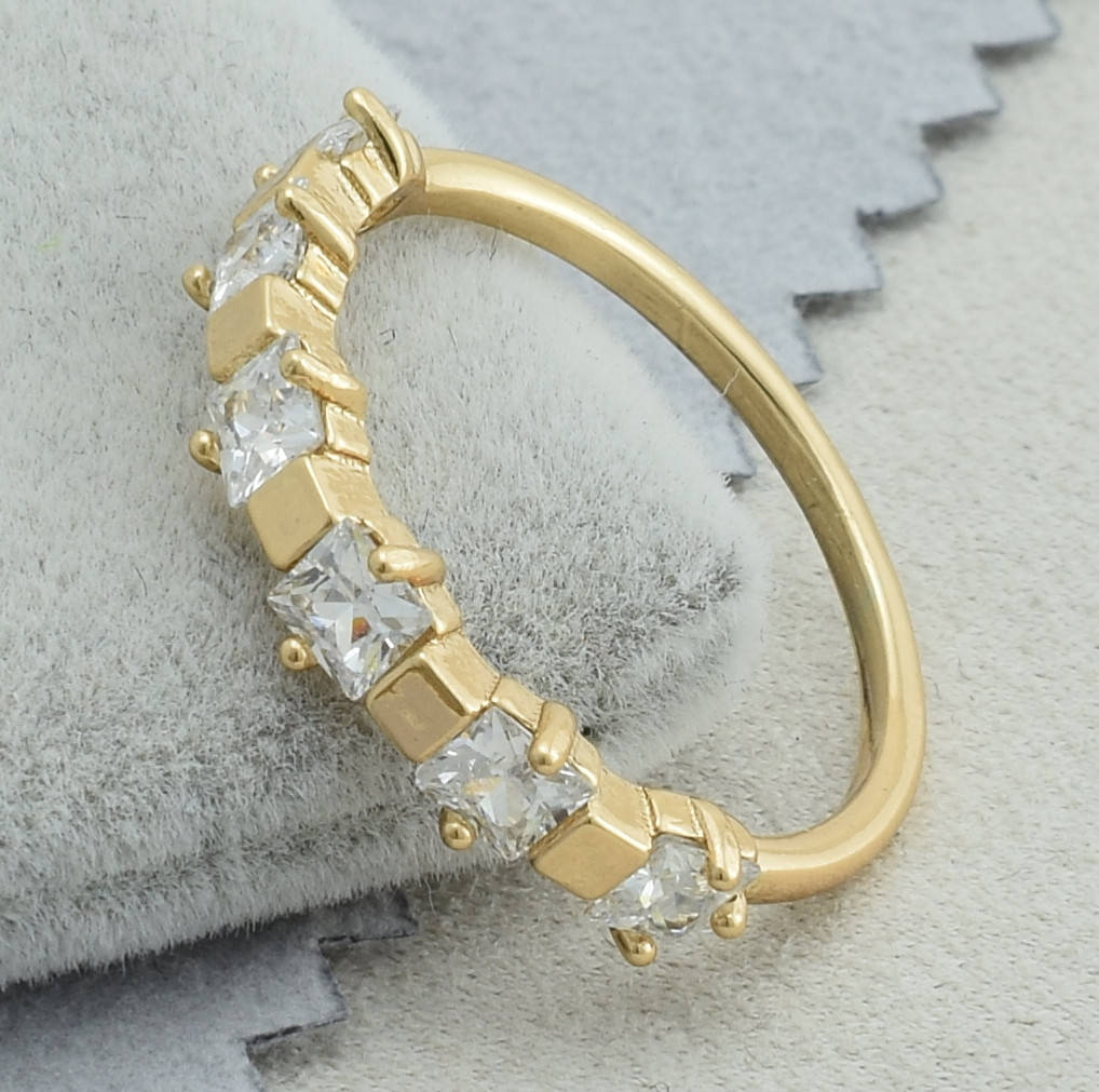 

Кольцо Xuping 31856 белые фианиты позолота 18К размер 20