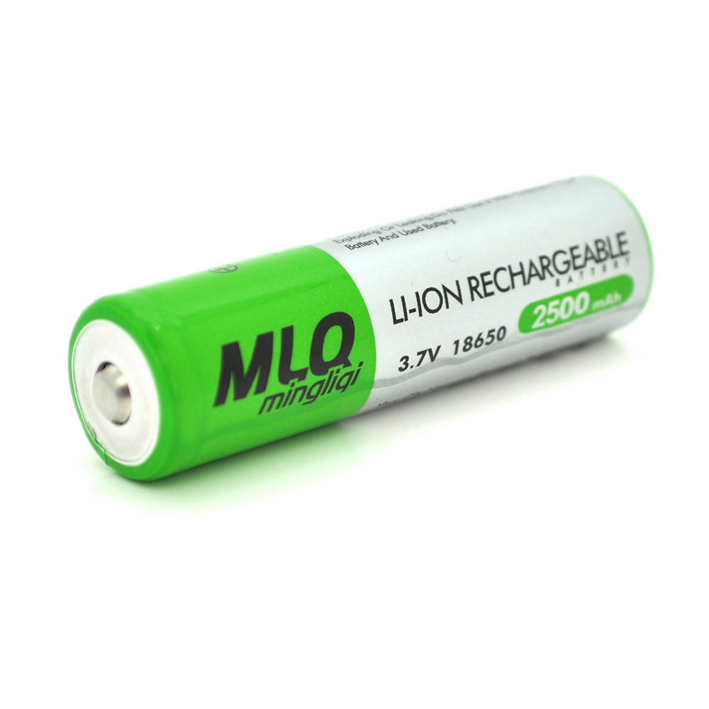 

Акумулятор Li-ion 18650 2500mAh(1900mAh) 3.7V, Green/White, Q100