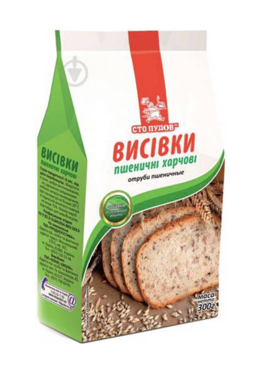 

Висівки пшеничні ТМ Сто пудов 300г