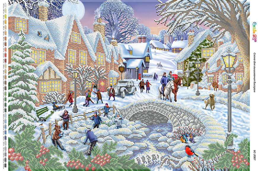 

Картина для вишивки бісером БС-2087 Зима