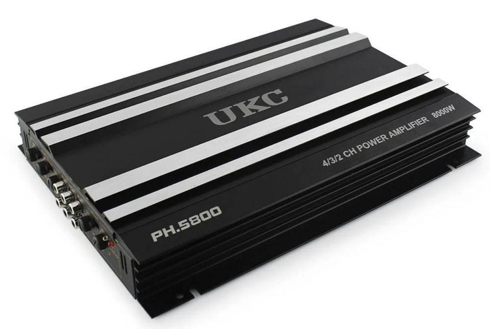 

Усилитель звука автомобильный 4-х канальный UKC PH.5800 4ch 7588 black