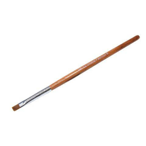 

Кисть для геля прямая GF-22 Global Fashion №6, деревянная ручка