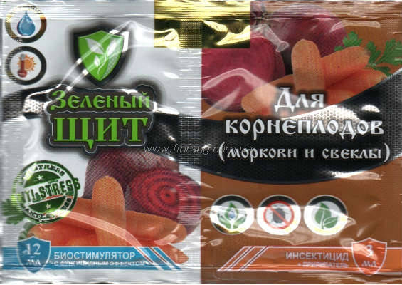 

Зелений Щит для моркви і буряка - інсекто-фунгіцид, тм «Агромакс» - 12грам + 3 мл