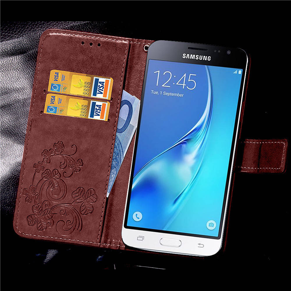 

Чехол Clover для Samsung Galaxy J3 2016 J320 J320H J300 книжка кожа PU коричневый