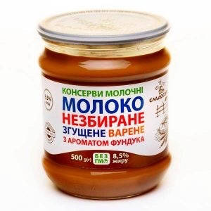 

Молоко сгущеное вареное с ароматом фундука, 500г, Сладосвит