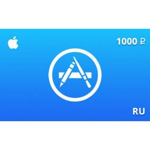 

Подарочная карта iTunes Apple / App Store Gift Card на сумму 1000 рублей, RU-регион