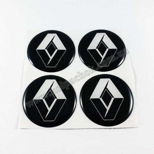 

Наклейки для колпачков на диски Renault черные/белый лого 45мм