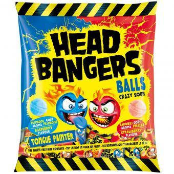 

Конфеты Head Bangers Balls Crazy Sour Himbeere & Erdbeere 135g