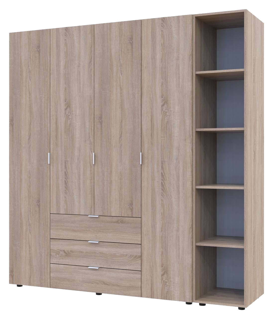 Комплект Doros Гелар з Етажеркою Дуб Сонома 4 ДСП 193.2х49.5х203.4 (42005043)